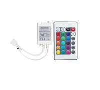 Bande lumineuse RGB avec télécommande IR, 24 touches, variateur coloré, double panneau, 12A, 12V(24keydoublepanel12Asinglehead)