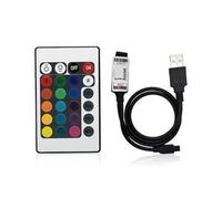 Bande lumineuse RGB LED de contrôle, 44 touches/24 touches, bande lumineuse colorée, télécommande, variateur un à deux LED(5v24keyBluetoothUSB)