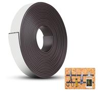 Bande Magnetique Adhesive, 20mm x 4m Bande Aimantée Adhésive, Bande Magnétique Autocollante, Bande Aimantée pour Écrans, Moustiquaires, Enseignement