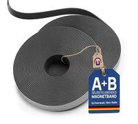 Bande magnétique autocollante pour moustiquaire - tapez A et B - 1,5mm x 12,7mm en Rouleau de 10m (10m type A + 10m type B) - Ruban adhésif aimanté - pour des solutions de fixation flexible