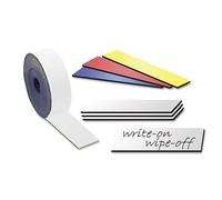 Bande magnétique de couleur effaçables à sec 30 mm x 5 m - Rouleau de Étiquettes Magnétiques Inscriptibles - Ruban aimanté inscriptible (réinscriptible) pour étiqueter et marquer, Couleur:blanc