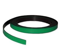 Bande magnétique en couleur de 10mm de large x 0,85mm d'épaisseur x 5m de long à découper et à inscrire pour le repérage - Etiquettes magnétiques en bande à personnaliser, couleur:vert