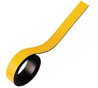 Bande magnétique en Couleur de 20mm de Large x 0,85mm d'épaisseur x 5m de Long à découper et à inscrire pour Le repérage - pour étiqueter et marquer, Couleur:Jaune