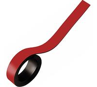 Bande magnétique en couleur de 30mm de large x 0,85mm d'épaisseur x 5m de long à découper et à inscrire pour le repérage, Couleur:rouge