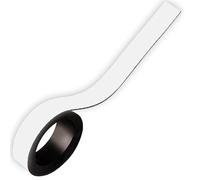 Bande magnétique en couleur de 50mm de large x 0,85mm d'épaisseur x 5m de long à découper et à inscrire pour le repérage - Etiquettes magnétiques en bande à personnaliser, Couleur:blanc