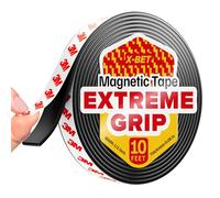 Bande Magnétique Flexible - 10 Feet x 0.5'' x 2mm (3m x 1,2cm x 2mm) - Ruban adhésif Fort avec Aimant - Rouleau magnétique Collant pour projets DIY, Bricolage, création - Aimant anisotrope