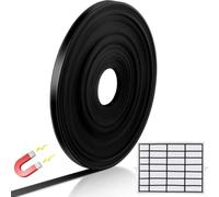 Bande magnétique noire de 6 mm de large en TPE pour tableau blanc, organisation de documents, tenue magnétique forte, coupe flexible, performance durable, aspect discret (15 m)