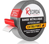 Bande Métallique Auto-Adhésive Grise Idéale Pour Figurines Tonies® & Étagères (Extra Fort)-Ruban Pour Aimants I Bande De Fer Ruban Ferreux