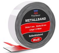 Bande Métallique Autocollante Idéale Pour Aimants,Figurines Et Étagères T-Onies® (35 Mm X 1,2 M,Blanc) Barre Magnétique Autocollante Et Découpable Pour Aimants,Bande Ferro,Bande De Fer