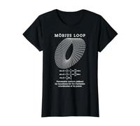 Bande Mobius Loop Moebius pour Enseignant mathématiques Nerd Science T-Shirt Graphique avec Valeur, Femme, Noir, XL