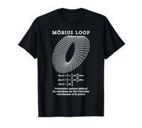 Bande Mobius Loop Moebius pour Enseignant mathématiques Nerd Science T-Shirt Graphique avec Valeur, Homme, Noir, S