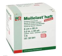 Bande Mollelast haft sans latex 8 cmx20 m rouge 1 pc