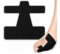 Bande Oignon Hallux Valgus, Correcteur d'Orteil Adhésif Prédécoupé | Coton respirant sans latex, imperméable, bandes prédécoupées ergonomiques, convient aux hommes et femmes(Noir,60pcs)
