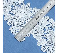 Bande passante tissée en dentelle blanche de 9,1 m et embellissements faits à la main pour décoration de mariage, vêtements, cadeau, garniture pour couture