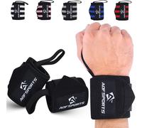 Bande Poignet Musculation (Paire)-Ipl Uspa Approuvé 45cm Protege Poignet Musculation Homme Et Femme-Sangle Poignet Musculation,Fitness Attelle Poignet Avec Boucle Pouce.[K398]