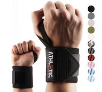 Bande Poignet Musculation - Protège Poignet (45 cm en Paire) Bandage pour Poignet pour Entraînement de Force, Fitness, Bodybuilding, Crossfit - Support pour Poignet avec Guide d'exercices en PDF