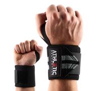 Bande Poignet Musculation - Protège Poignet (45 cm en Paire) Bandage pour Poignet pour Entraînement de Force, Fitness, Bodybuilding, Crossfit - Support pour Poignet avec Guide d'exercices en PDF