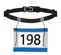 Bande pour numéro de départ pour triathlon, porte-numéro de départ réglable, ceinture élastique pour numéro de départ, sangles coulissantes pour triathlon et marathon, noir