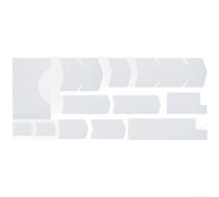Bande Protectrice Vélo Pliable PVC Anti-Rayures Bande Protectrice | Film PVC pour premium, protège des rayures et impacts, 12 autocollants pré-découpés, guide d'installation (Black+Transparent)