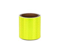 Bande réfléchissante 10 cm X 3 m bande d'avertissement adhésive à grande visibilité extérieure for véhicules remorques bateaux camions voitures(Bright Yellow)