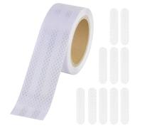 Bande réfléchissante - 10 m x 5 cm - Autocollant - Haute intensité - Blanc - Réflecteurs autocollants étanches - Pour vélo, véhicules, voitures