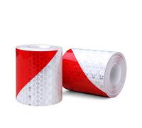 Bande réfléchissante, 2 pcs 3 m * 50 mm prismatic étanche inclinés Forme de sécurité Rouleau de ruban de signalisation Vinyle autocollant Sécurité ruban adhésif