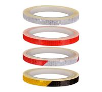 Bande Réfléchissante À 4 Rouleaux, Bande Réfléchissante Pour Cyclisme De Nuit, Bande Réfléchissante Pour Vélo, Autocollants Lumineux Pour Vélo, Accessoires De Vélo