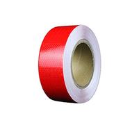 Bande réfléchissante, Bande d'avertissement réfléchissante fluorescente auto-adhésive, bande 2 pouces par 9,8 pieds multicolore(Red)