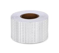 Bande réfléchissante, Bande d'avertissement réfléchissante fluorescente auto-adhésive, bande de sécurité blanche 5-20 cm x 3-45 m(Width 10cm,Length 45m)
