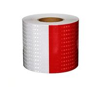 Bande réfléchissante bande de danger bandes réfléchissantes fluorescentes haute visibilité extérieure auto-adhésive for vélos voitures navires(Red White,15 cm x 50 m)
