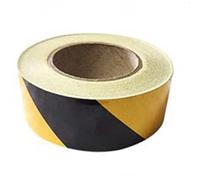 Bande réfléchissante, bande de site d'ingénierie 5 cm/2 po × 45,7 m/150 pieds, autocollants(Yellow and black)
