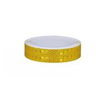 bande réfléchissante, bande fluorescente, Ruban d'avertissement réfléchissant, ruban auto-adhésif 2,5 cm x 10 mètres, autocollants réfléchissants for décoration de vélo, moto, voiture(Yellow)