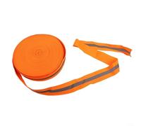Bande réfléchissante d'athlétisme 100 m x 5 cm, sangle de finition en polyester pour les limites de beach-volley, les pistes de course et les événements sur le terrain (orange)