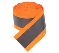 Bande Réfléchissante en Tissu Polyester Orange pour Vêtements Sécurité | Ruban Fluorescent à Coudre, Usage Réparations et Conditions de Travail, pour Piétons et Véhicules