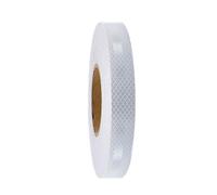 Bande réfléchissante haute visibilité 2,5 cm x 45,1 m - Autocollants de sécurité imperméables pour remorques, véhicules, vélos, vêtements et casques - Bande réfléchissante forte - Blanc