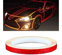 Bande Réfléchissante,Rouge--Autocollant Voiture Stickers Rouge 2 Cm/8 M