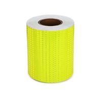 Bande réfléchissante, Ruban adhésif extérieur en PVC, haute visibilité, marquage de sécurité, autocollant, for vélo, voiture, camion, moto, poussette, 20 cm x 45 m, rouge(Bright Yellow)