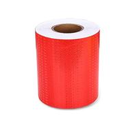 Bande réfléchissante, Ruban adhésif extérieur en PVC, haute visibilité, marquage de sécurité, autocollant, for vélo, voiture, camion, moto, poussette, 20 cm x 45 m, rouge(Red)