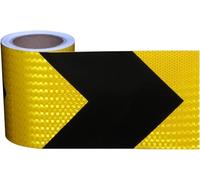 bande réfléchissante, Ruban réfléchissant autocollant 10 mètres x 15 centimètres multicolore(Black Yellow)
