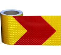 bande réfléchissante, Ruban réfléchissant autocollant 10 mètres x 15 centimètres multicolore(Red Yellow)