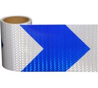 bande réfléchissante, Ruban réfléchissant autocollant multicolore 3 m x 15 cm(Blue White)