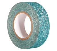Rayher Ruban autocollant Washi Tape pailleté Bleu Lagon 15 mm x 5 m