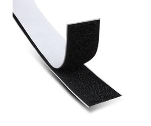 Bande scratch autocollante - Largeur : 20 mm - Vendu au mètre - Extra forte - Noir