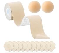 Bande Soutien Gorge Invisible Adhesif, Sein Adhesif Boob Tape,Silicone Cache Tetons,Forme du Pétale Autocollants Mammaires,Convient aux Petits Costumes à col en V, aux Vêtements Décolletés