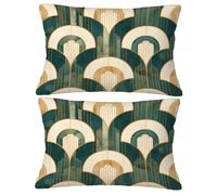 Bande Taie Oreiller 30x50 Lot de 2 Coussin Canape, Oreiller Rectangulaire avec Fermeture Eclair Cachée, 2026 Nouveau Velours Housse de Coussin, Décoration Salon Chambre Canapé Lit (Nordique) O-345Y