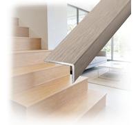 Bande Transition de Sol L | Profil D'Arrêt Bordure Escalier | Barre de Seuil Protecteur D'Angle Étanche Aluminium| Séparateur de Sol pour Décoration Intérieure(Hazy Time,L900xW28xH12mm)