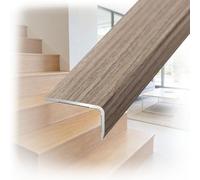 Bande Transition de Sol L | Profil D'Arrêt Bordure Escalier | Barre de Seuil Protecteur D'Angle Étanche Aluminium| Séparateur de Sol pour Décoration Intérieure(Light Maca,L900xW20xH8mm)