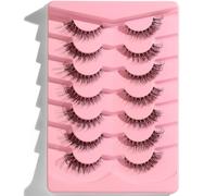 Bande transparente 6D légère et confortable Demi œil de chat, bandes quotidiennes, duveteuse et douce, imitation vison court, œil de chat