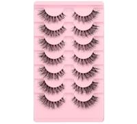 Bande transparente 6D légère et confortable Demi œil de chat, bandes quotidiennes, duveteuse et douce, imitation vison court, œil de chat