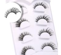 Bande transparente 6D légère et confortable Demi œil de chat, bandes quotidiennes, duveteuse et douce, imitation vison court, œil de chat